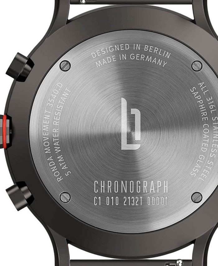 Lilienthal Berlin Men's Curcuit Chronograph Gunmetal Stainless Steel