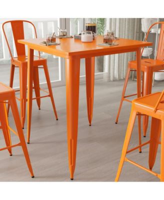 Rothko Patio Dining Table With Metal Frame And Square Top