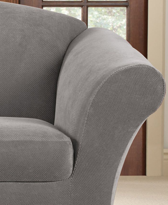 Sure Fit - Stretch Pique 2 Cushion Loveseat Slipcover