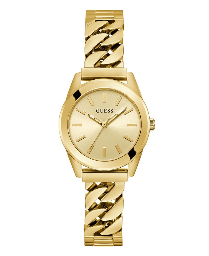 GUESS Women's Analog Gold-Tone Stainless Steel Watch 32mm - Macy's