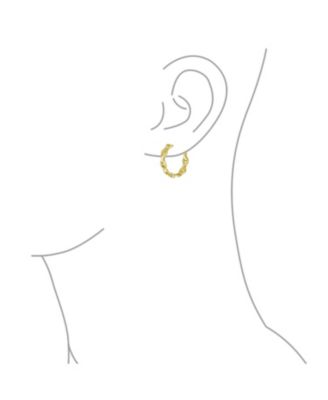 Classic Round Paper Clip Link Open Anchor Puff Mariner Chain Link Hoop Earrings Silver Gold Plated 1.25 Inch