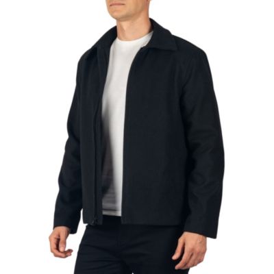 Men's Grant 28" Open Bottom Jacket Wool Blend JD Bomber Zippered Jacket