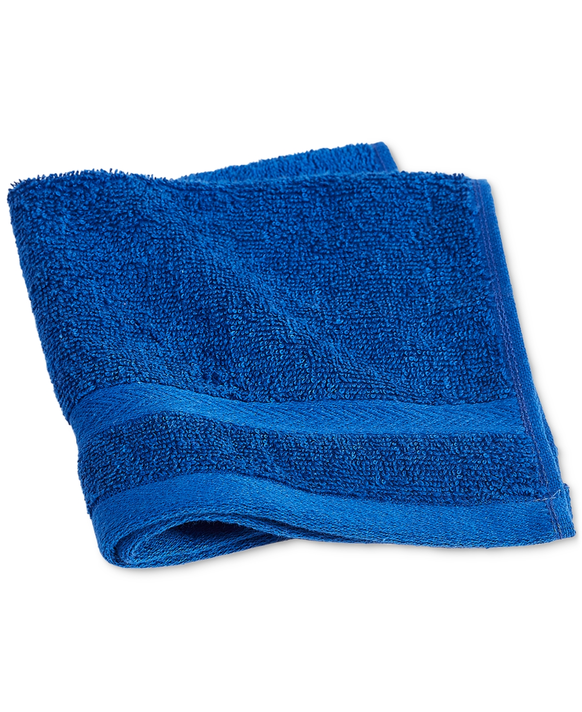 Tommy Hilfiger Modern American Solid Cotton Hand Towel, 16" X 26" In Bright Blue