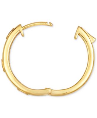 Anywear Everywear&reg; Nude Diamond Small Hoop Earrings (1/6 ct. t.w.) in 14k Gold, 0.82" (Also Available in Rose Gold or White Gold)