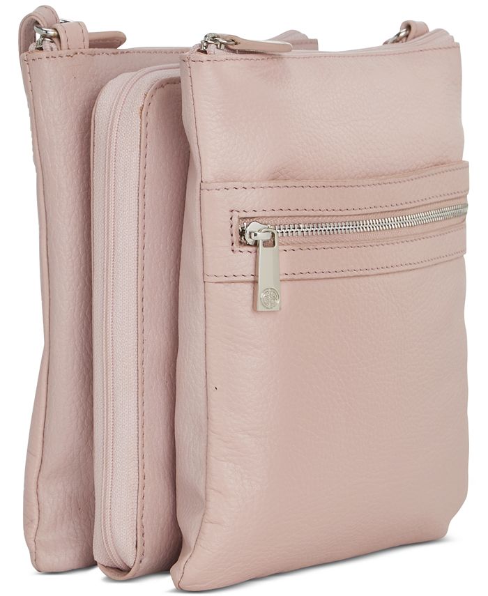 Giani Bernini TripleZip Pebble Leather Dasher Crossbody, Created for