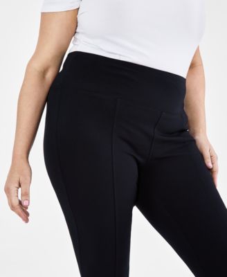 Plus Size Pull-On Pont&eacute; Knit Pants, Created for Macy's