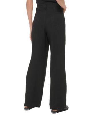 Women's Top-Stitched Crinkle Trousers