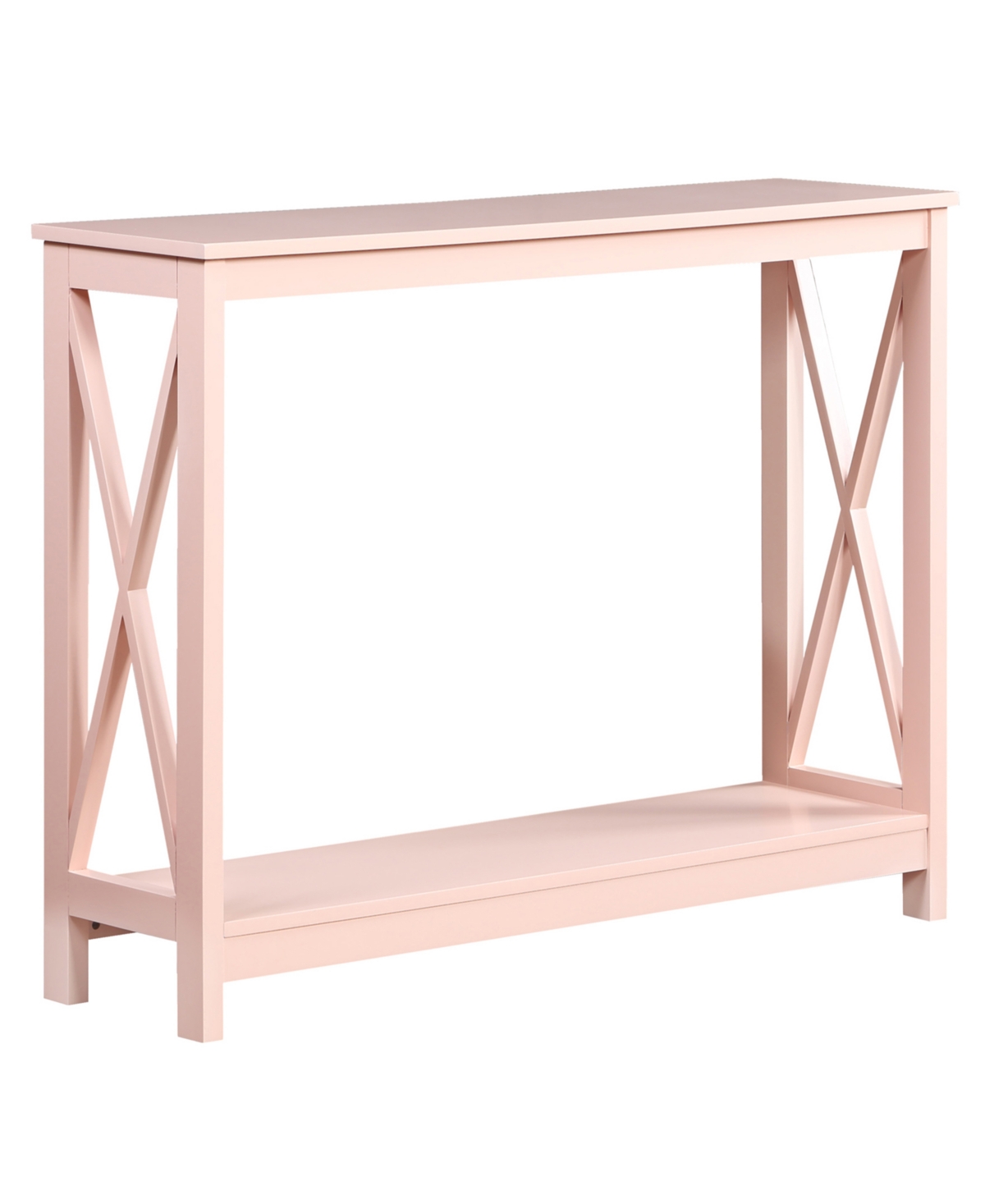 Convenience Concepts 39.5" Mdf Oxford Console Table With Shelf In Blush Pink