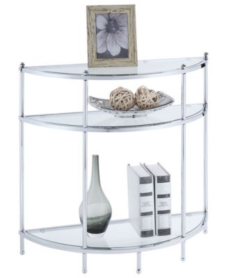 30.75" Royal Crest Half-Circle Glass Entry Table