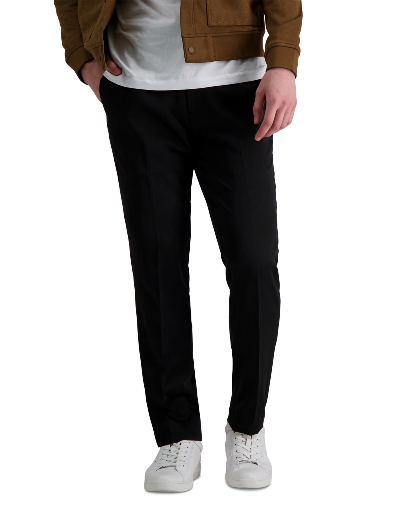 Мужские брюки Kenneth Cole Reaction Slim-Fit Stretch Dress Pants, цвет: Чёрный — фото 2