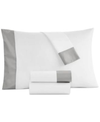 CLOSEOUT! Italian Percale Sateen Cuff 4-Pc. Sheet Set, Queen, Exclusively at Macy’s