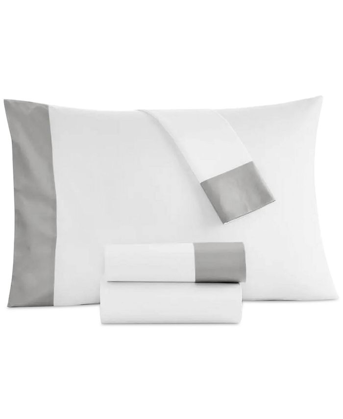 Hotel Collection Italian Percale Sateen Cuff 4Pc. Sheet Set, Queen