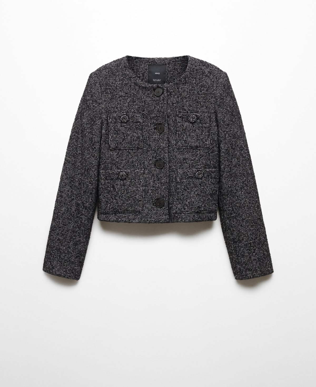 Mango Women's Pockets Two-Tone Jacket