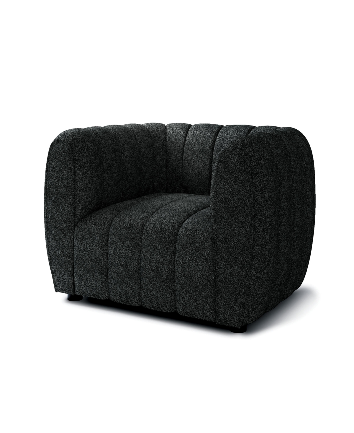 Furniture Of America Lysander 41" Boucle Fabric Accent Club Chair In Black