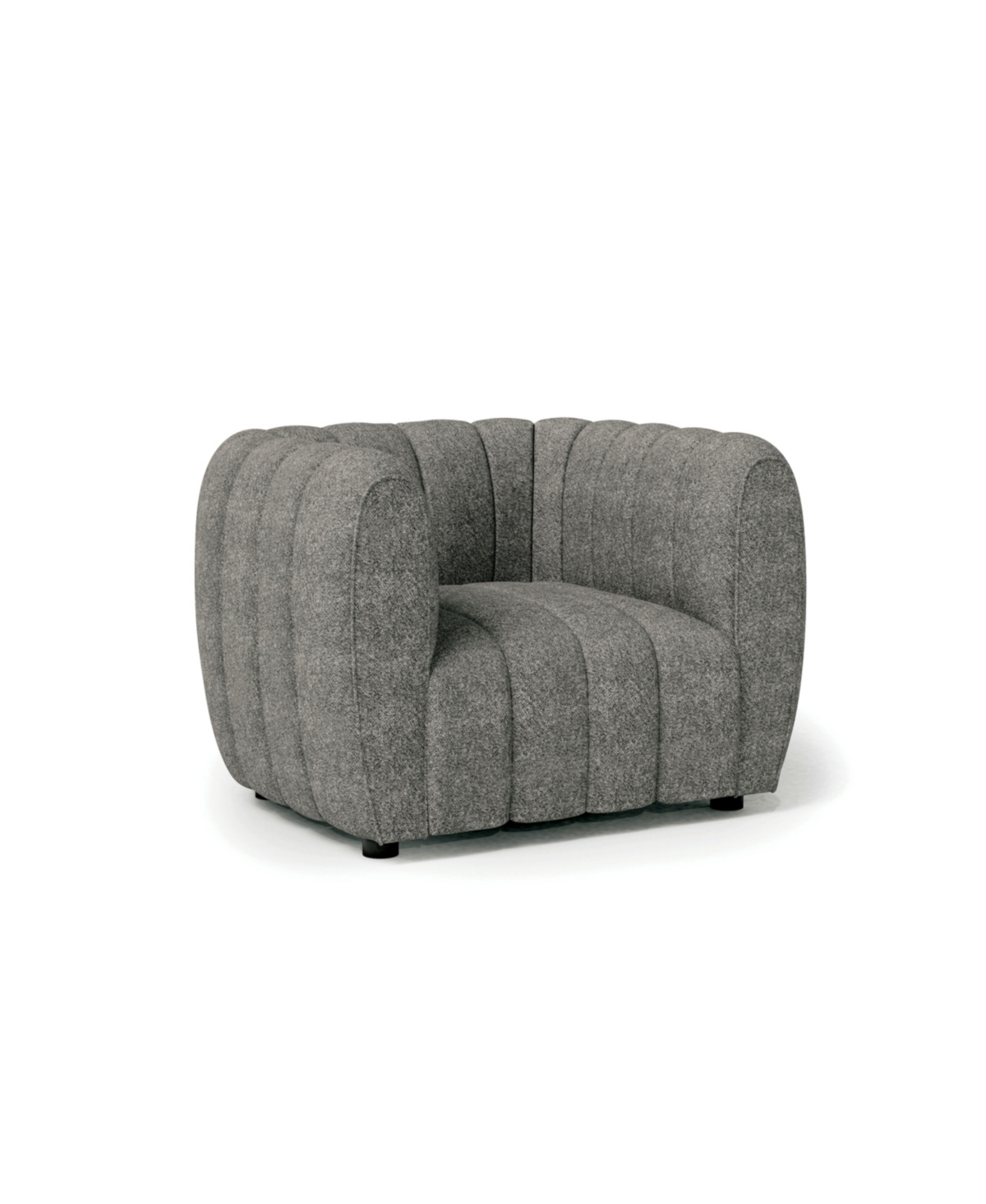Furniture Of America Lysander 41" Boucle Fabric Accent Club Chair In Charcoal Gray