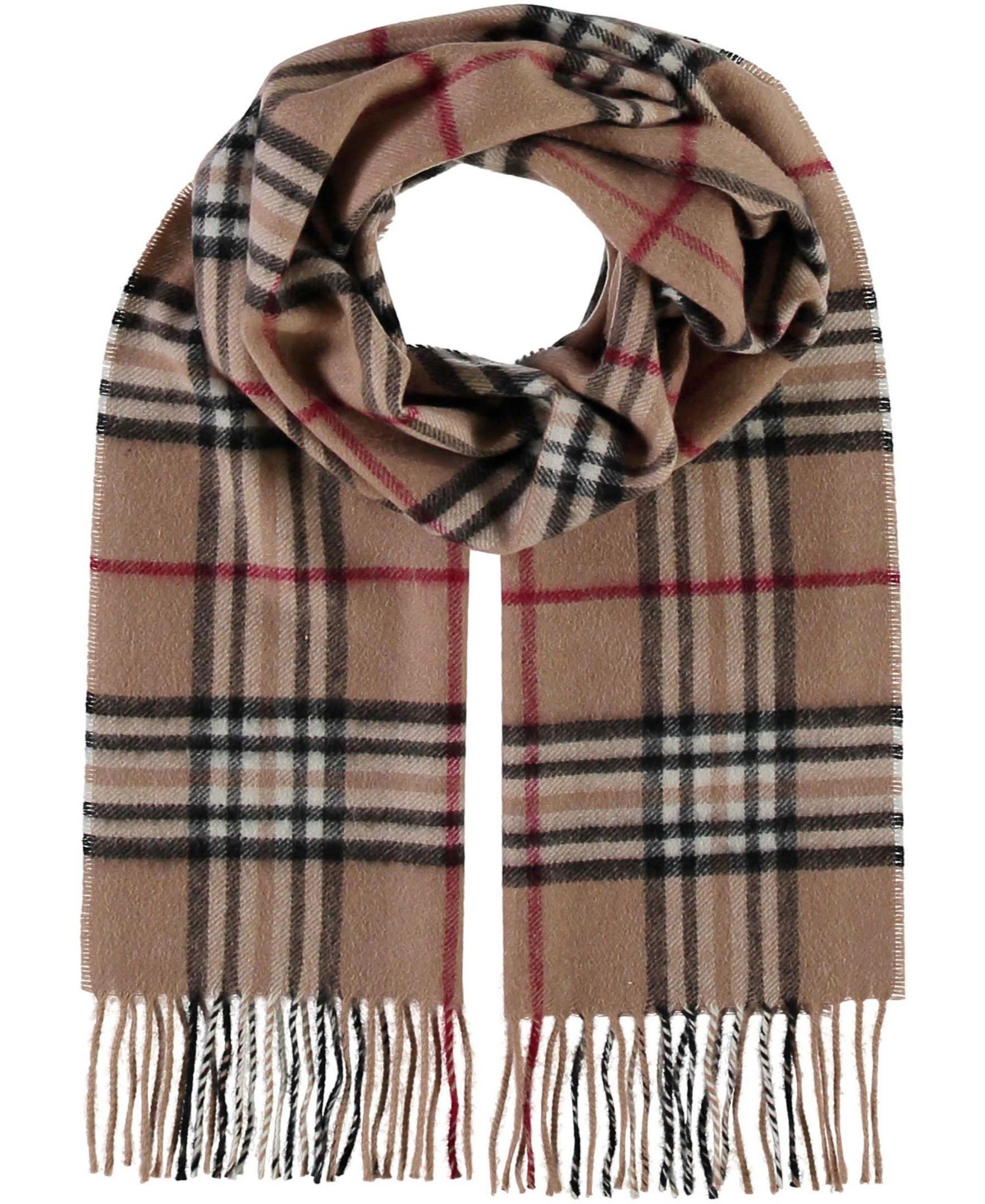 V. Fraas Men's Classic Plaid Cashmere Scarf