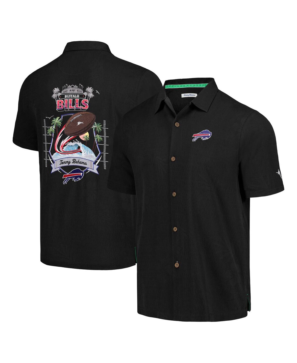 Shop Tommy Bahama Men's  Black Buffalo Bills Tidal Kickoff Camp Button-up Shirt