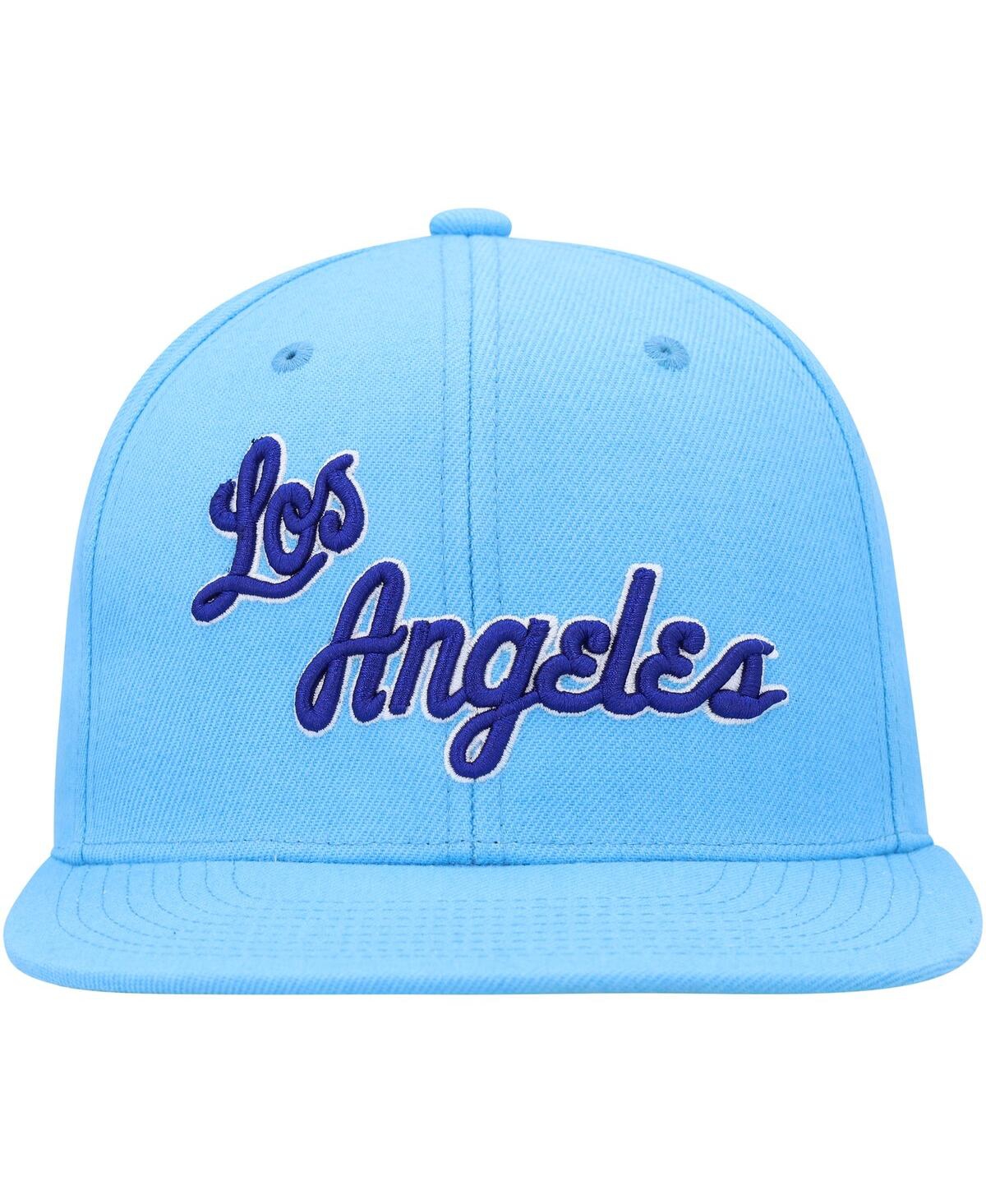 Men's Mitchell & NessLos Angeles Lakers Hardwood Classics Mvp Team Ground 2.0 Fitted Hat - Powder Blue