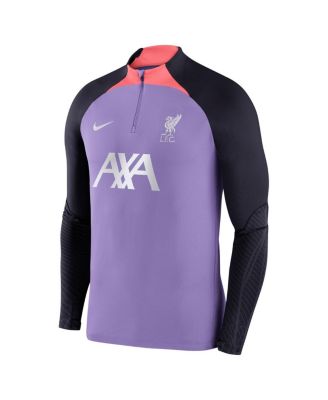 Men's Purple Liverpool Strike Drill 2023/24 Performance Quarter-Zip Long Sleeve Top