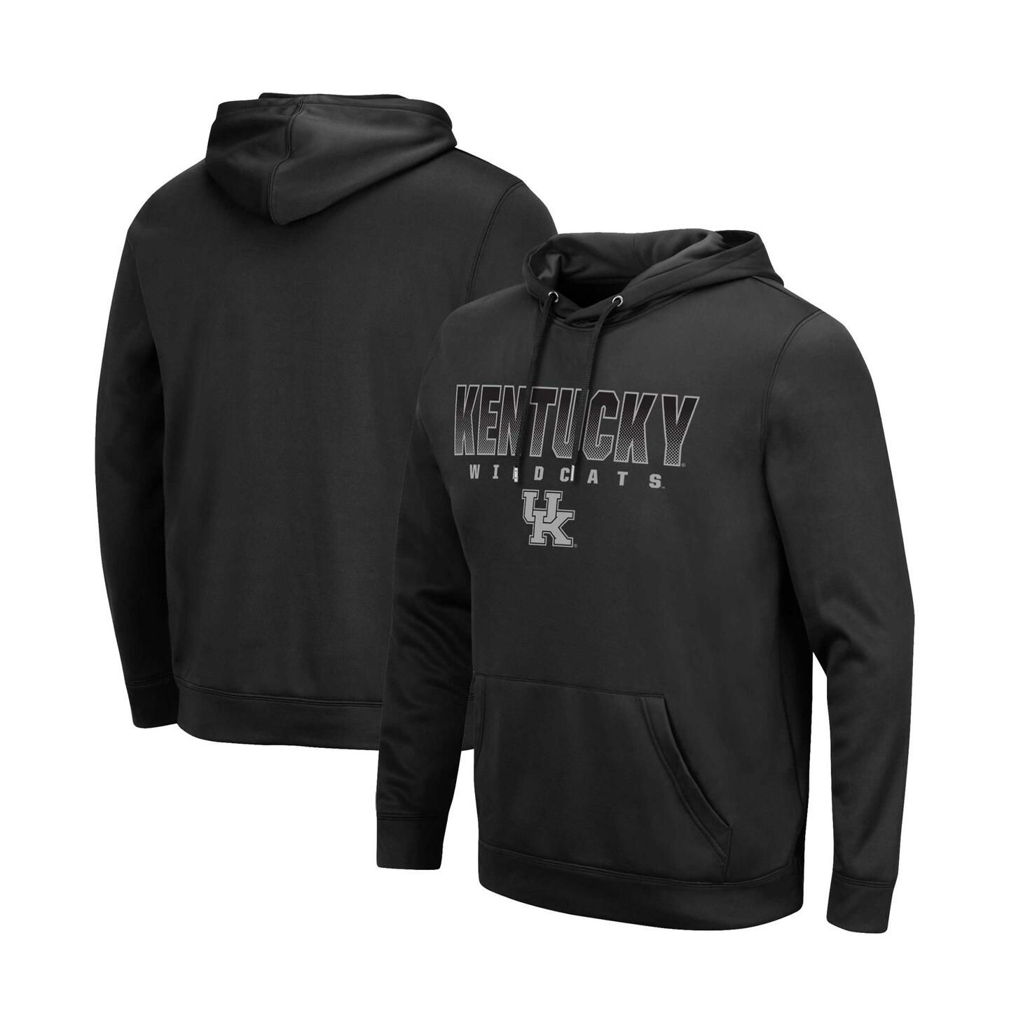 Мужское худи Colosseum Black Kentucky Wildcats Blackout 3.0 Pullover — фото 1
