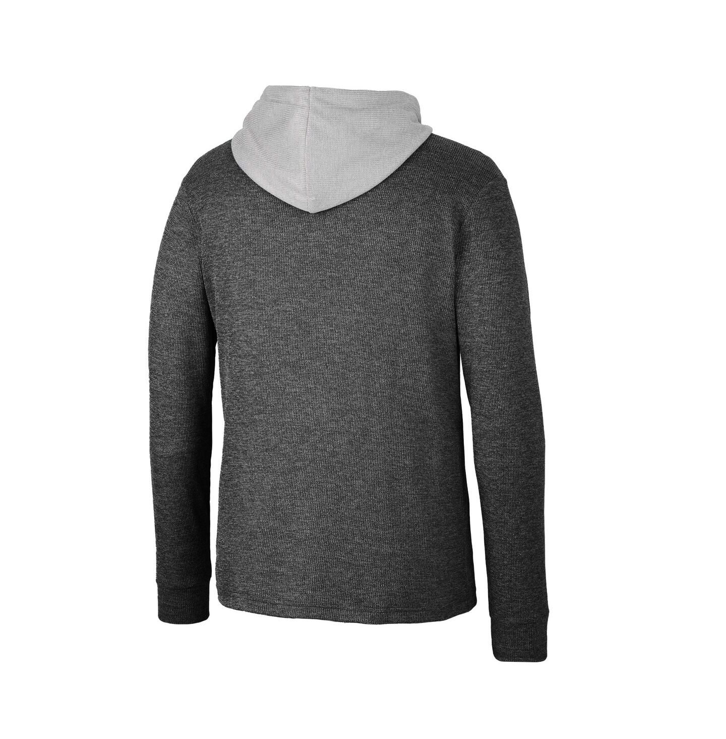 Мужское худи Colosseum Black Minnesota Golden Gophers Ballot Waffle-Knit Thermal Long Sleeve T-shirt — фото 2