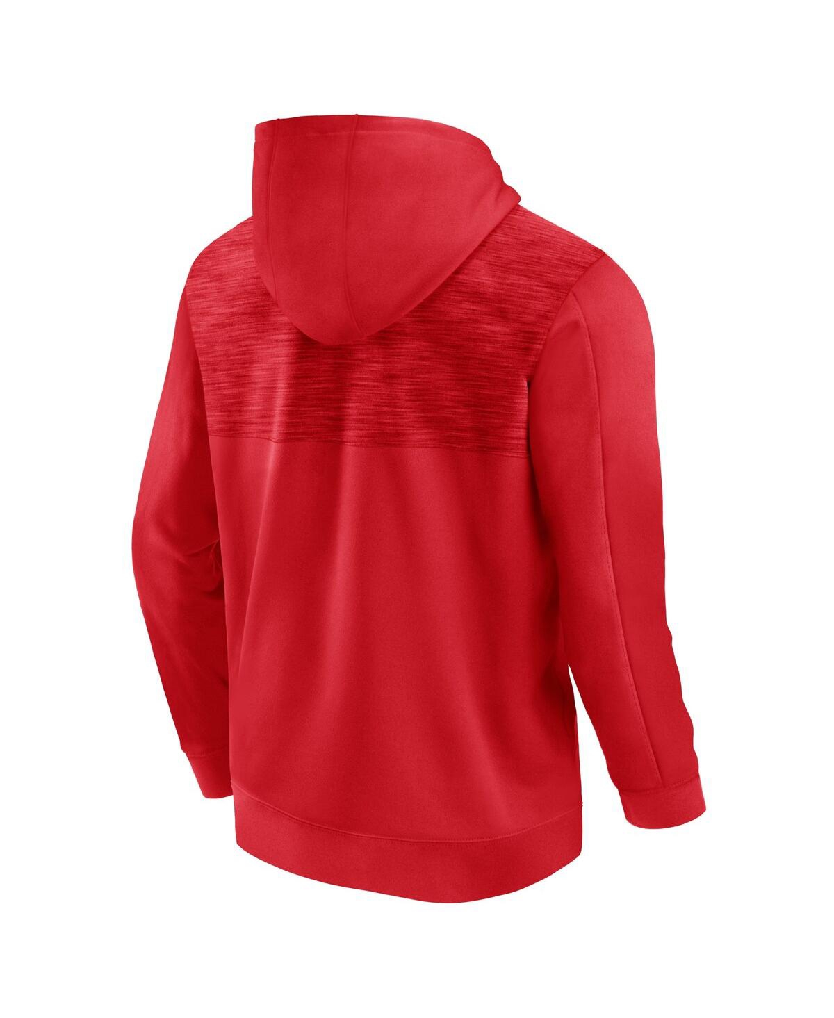Fanatics Men's  Red Wisconsin Badgers Power Index Full-zip Hoodie In Red