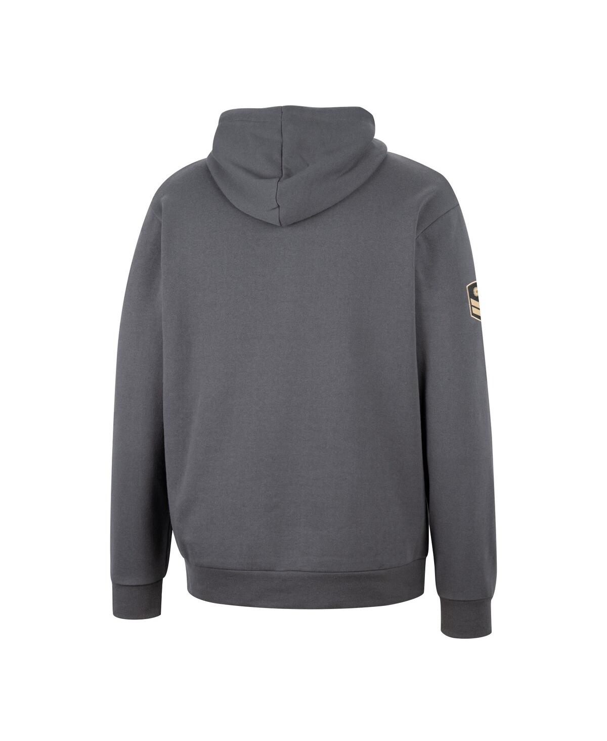 Colosseum Men's  Charcoal Oklahoma Sooners Oht Military-inspired Appreciation Quarter-zip Hoodie In Charcoal