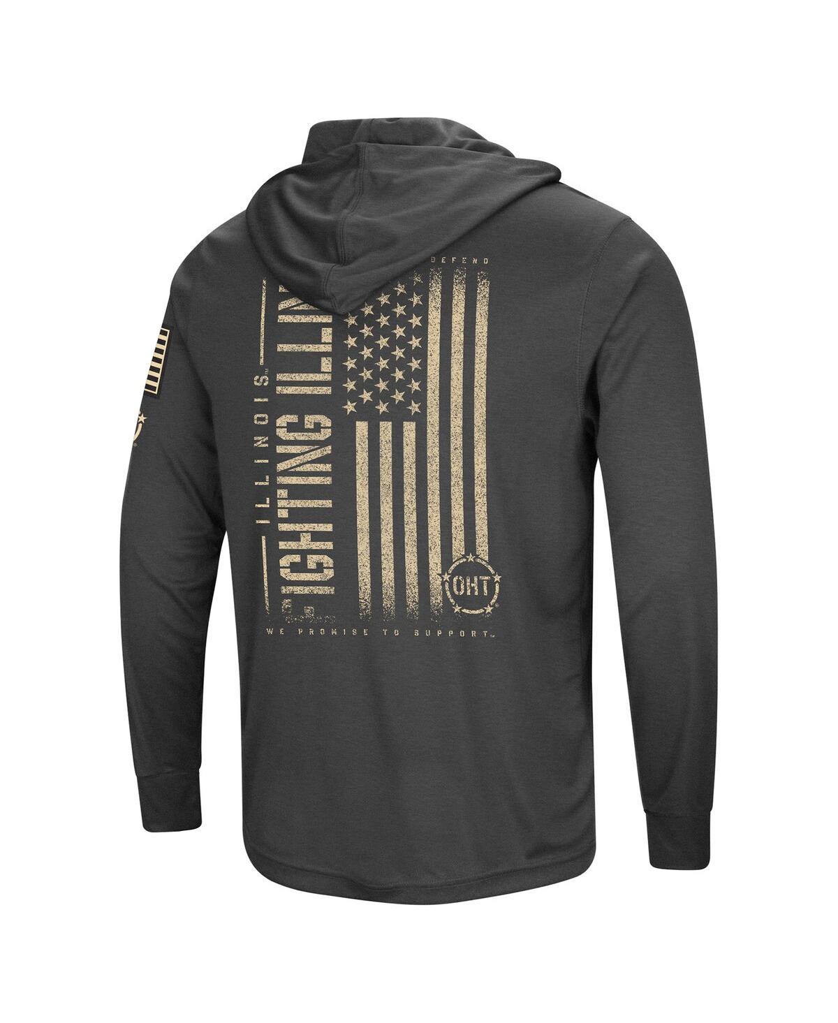 Colosseum Men's  Charcoal Distressed Illinois Fighting Illini Team Oht Military-inspired Appreciation In Charcoal