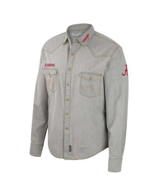 Men's Colosseum x Wrangler Gray Alabama Crimson Tide Cowboy Cut Western  Full-Snap Long Sleeve Shirt - Macy's