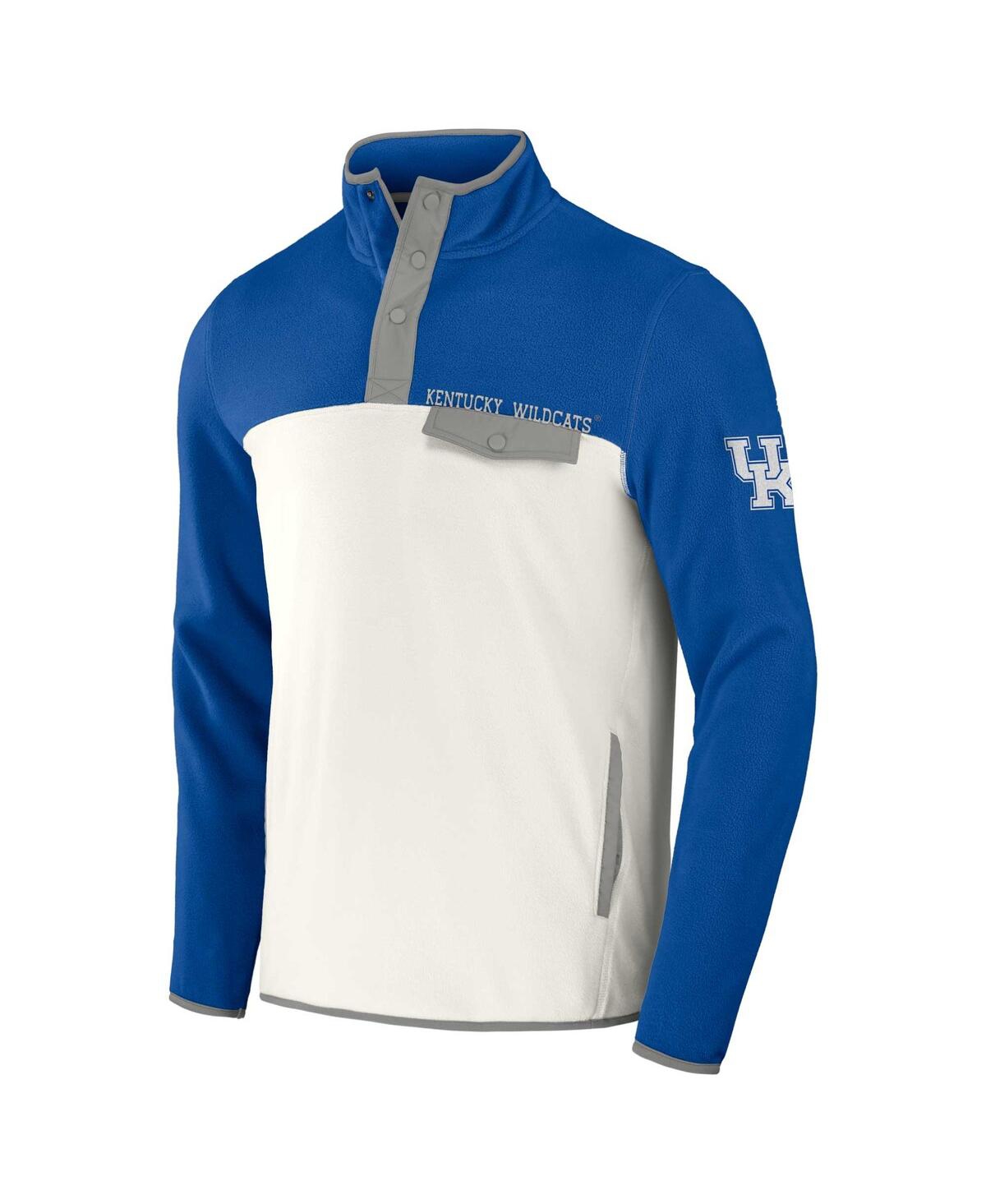Men's Darius Rucker Collection by Fanatics White Kentucky Wildcats Micro Fleece Half-Snap Jacket - White