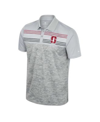 Men's Gray Stanford Cardinal Cybernetic Polo Shirt