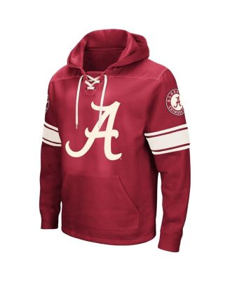 Men's Crimson Alabama Crimson Tide Big and Tall Hockey Lace-Up Pullover Hoodie