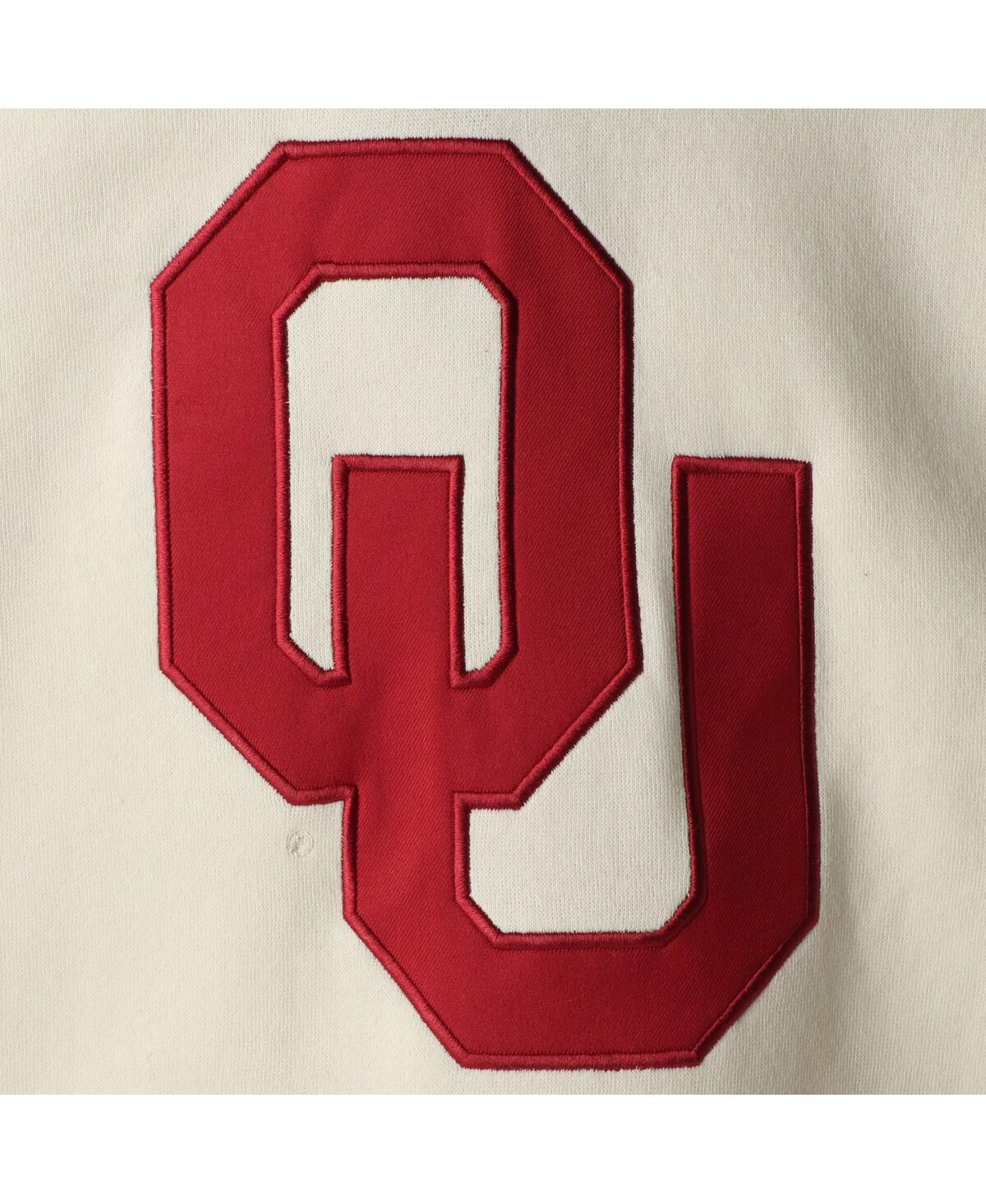 Colosseum Men's Oklahoma Sooners 2.0 Lace-up Pullover Hoodie In Cream