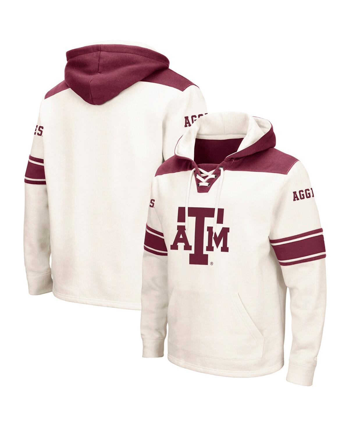 Colosseum Men's  Cream Texas A&m Aggies 2.0 Lace-up Hoodie