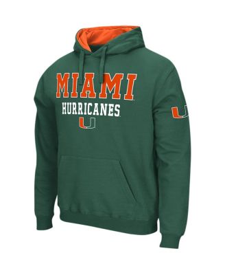 Men's Green Miami Hurricanes Sunrise Pullover Hoodie