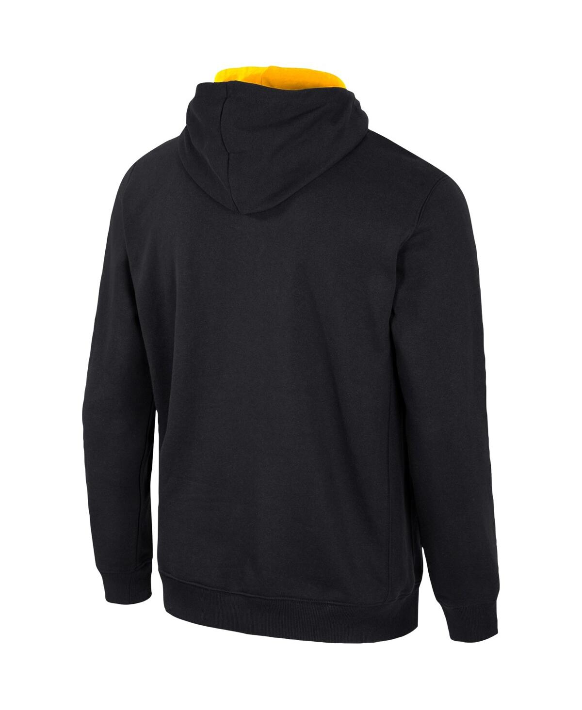 Shop Colosseum Men's  Black Iowa Hawkeyes Half-zip Hoodie