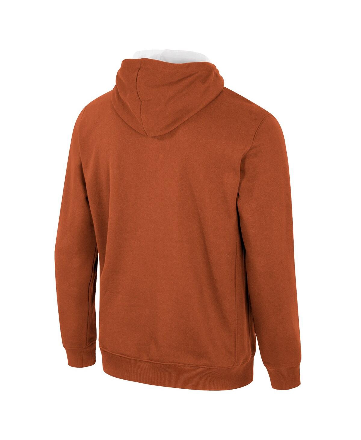 Colosseum Men's  Burnt Orange Texas Longhorns Half-zip Hoodie In Burnt Orange