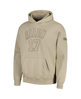 Men's Josh Allen Tan Buffalo Bills Player Name and Number Pullover Hoodie