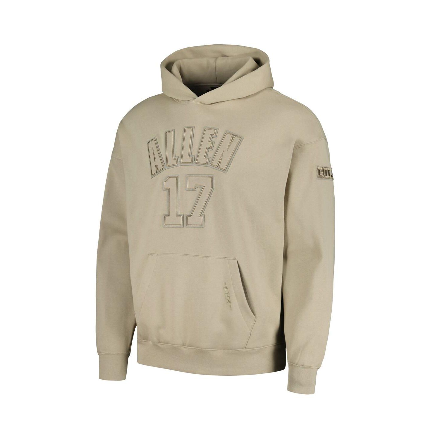 Мужское худи Pro Standard Josh Allen Tan Buffalo Bills Player Name and Number Pullover — фото 2