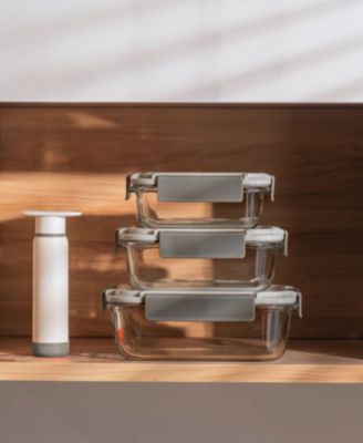 Geni-fresh Vacuum Sealable Glass Container Manual Pump Set