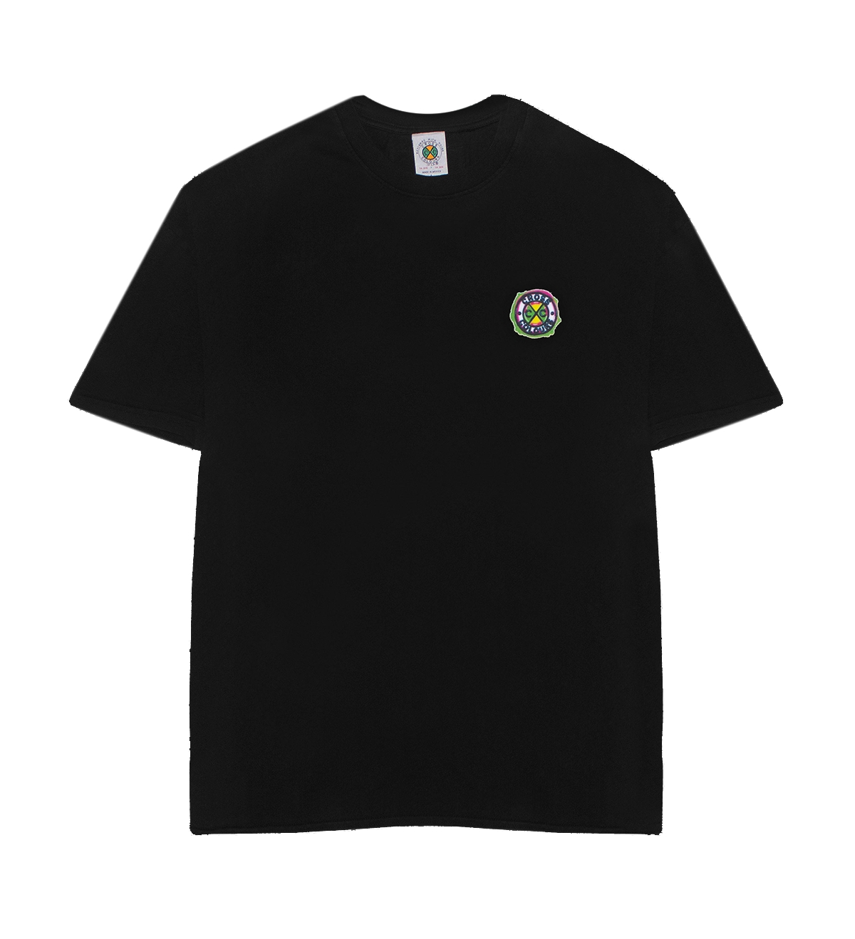 Airbrushed Classic Circle Logo T-Shirt - Midnight black