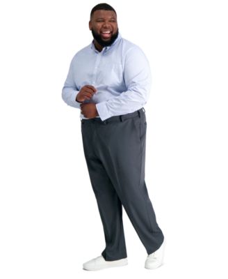 Men's Big & Tall Cool 18&reg; PRO Classic-Fit Expandable Waist Flat Front Stretch Dress Pants