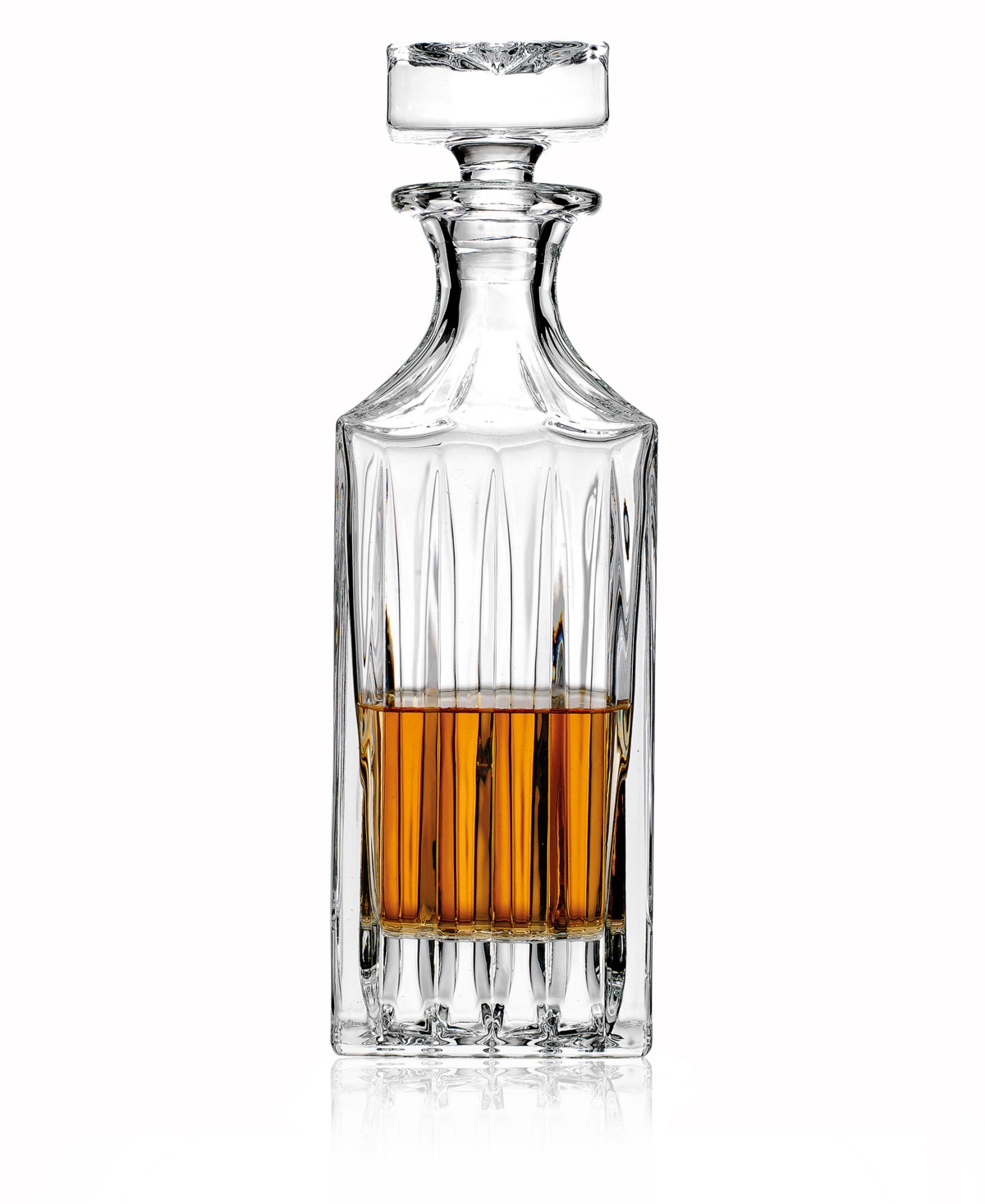 Shop Godinger Parallels Whiskey Decanter, 26 oz In Clear