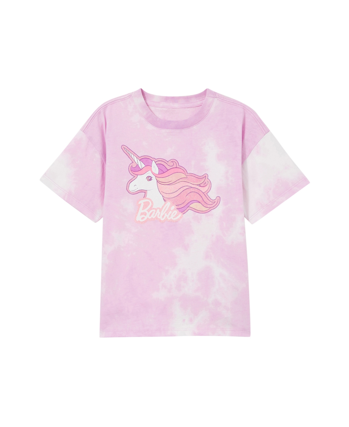 Cotton On Babies' Toddler Girls Drop Shoulder Short Sleeve T-shirt In Barbie Unicorn,pale Violet