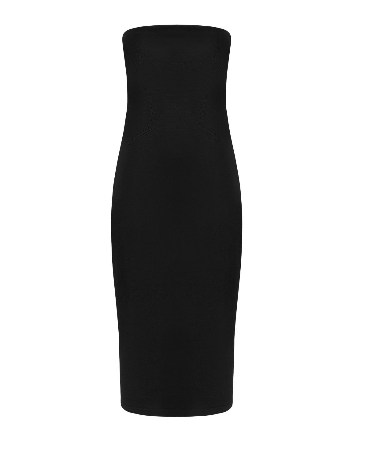 Women's Strapless Midi Dress - Black