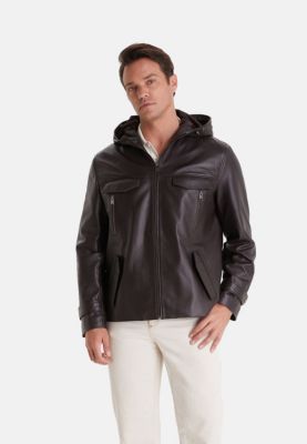Men's Leather Jacket, Brown