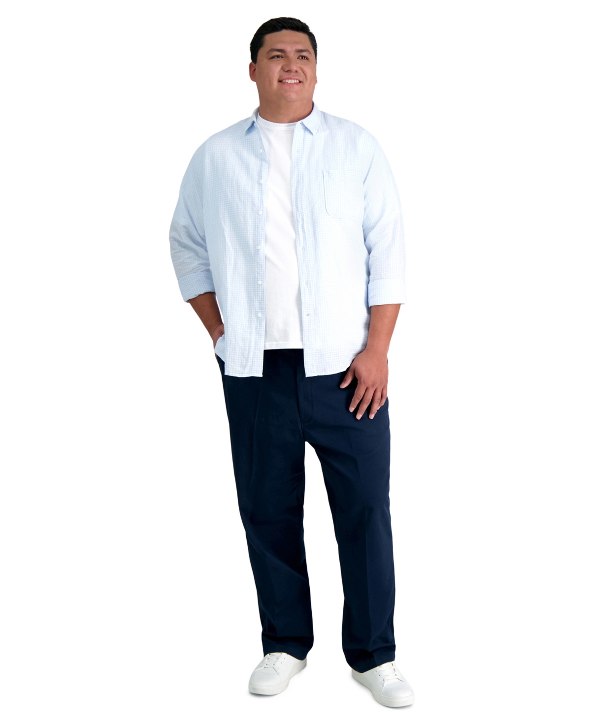Men's Big & Tall Classic-Fit Khaki Pants - Med Khaki