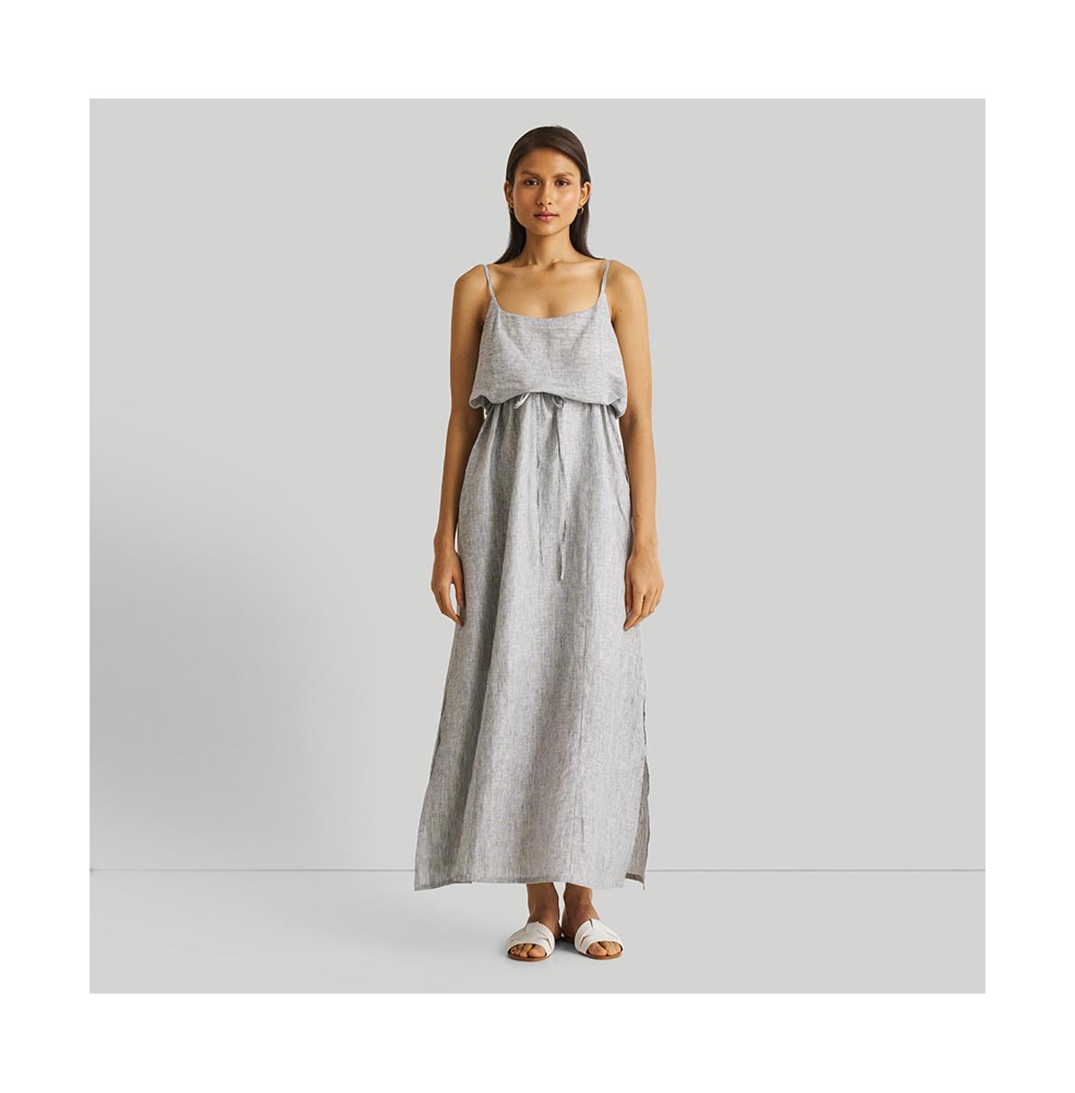 Strappy Maxi Women's Dress - White