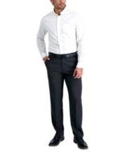 Louis Raphael Men's Straight Fit, Flat-Front Hidden Flex Dress Pants -  Macy's