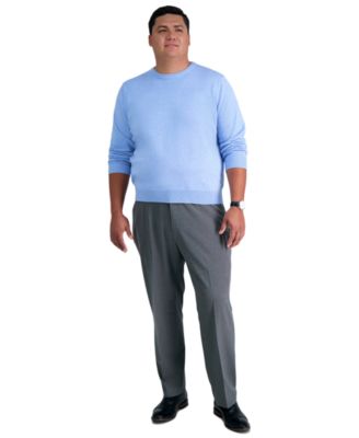 Haggar - Men's Big & Tall Classic-Fit 4-Way Stretch Flat-Front Dress Pants